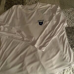 State of Mind White Ohio Long Sleeve Men's Tee